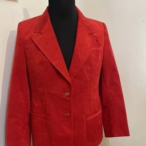 Women’s M Vintage Ultra Suede Red Women's Blazer